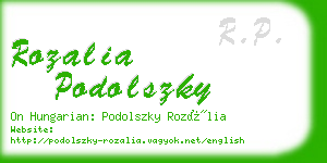 rozalia podolszky business card